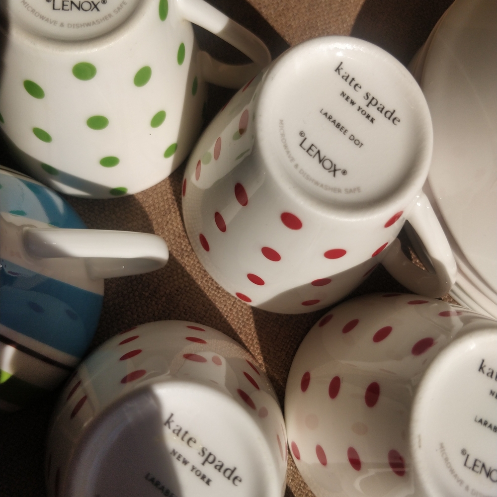 Lenox Kate Spade Colorful Polka Dot Teacup Set